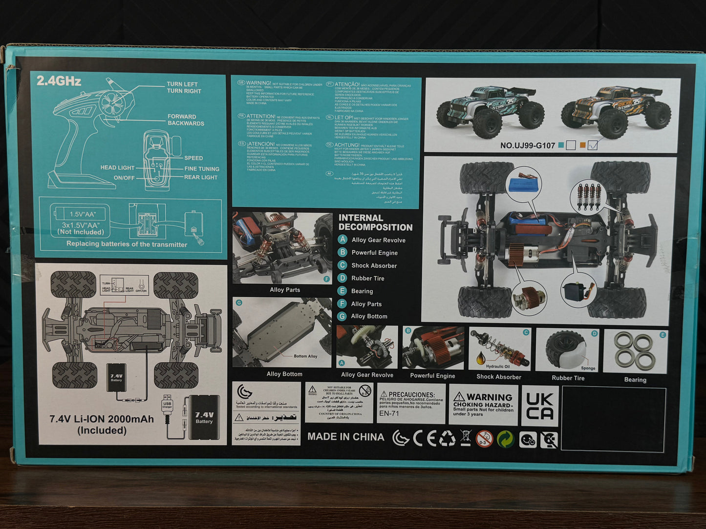 Monster RC Truck Off Road Racing Car Toy With High Speed 46km