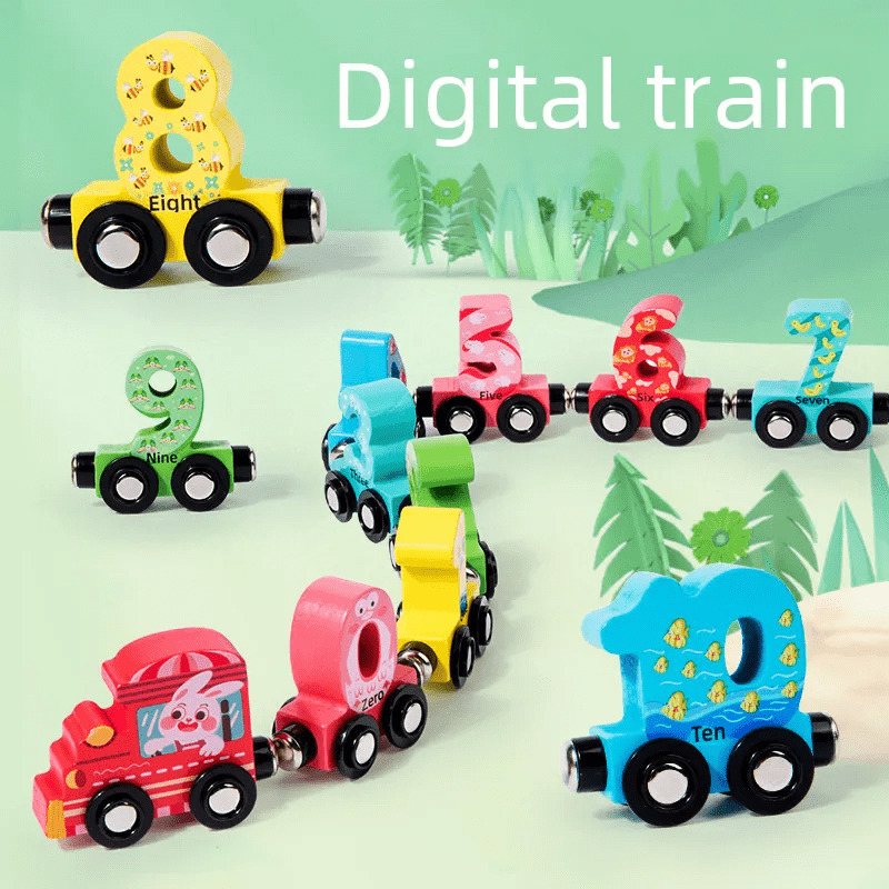 Wooden Digital Number Train Toy Set