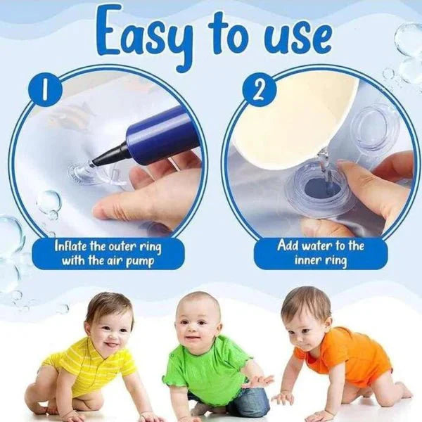 Premium Baby Inflatable Water Tummy Time Mat (Blue)