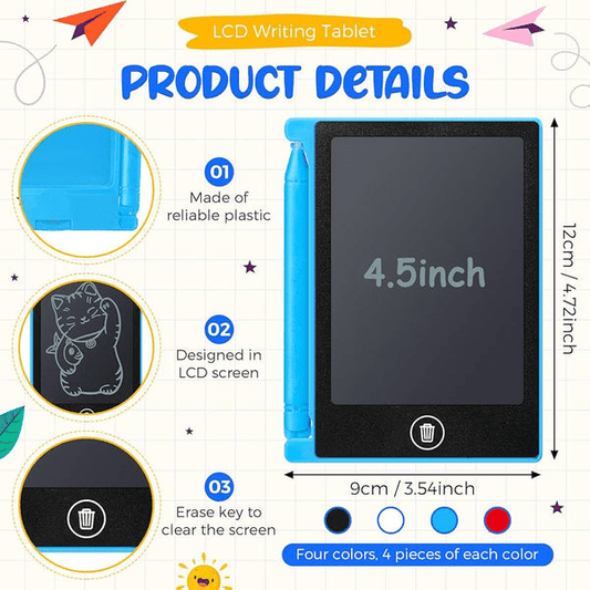 4.5" LCD Writing Tablet Multicolor Screen Writing Erasable Writing Board