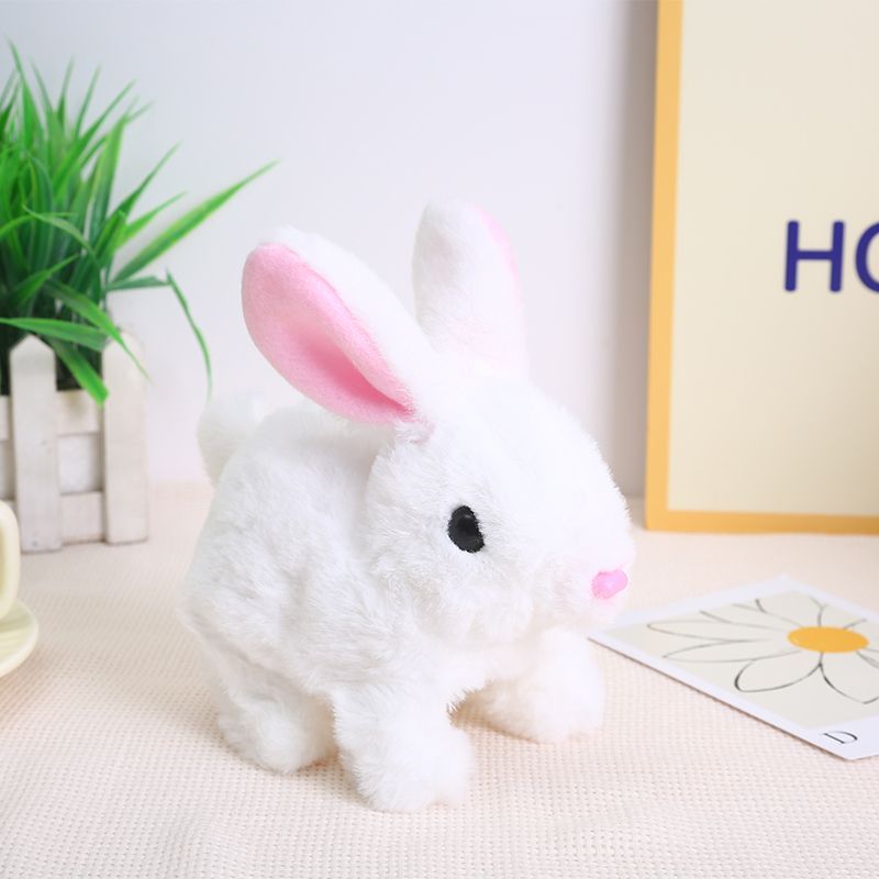 Plush Rabbit Toy with Sound and Motion for Kids (Random Colors)