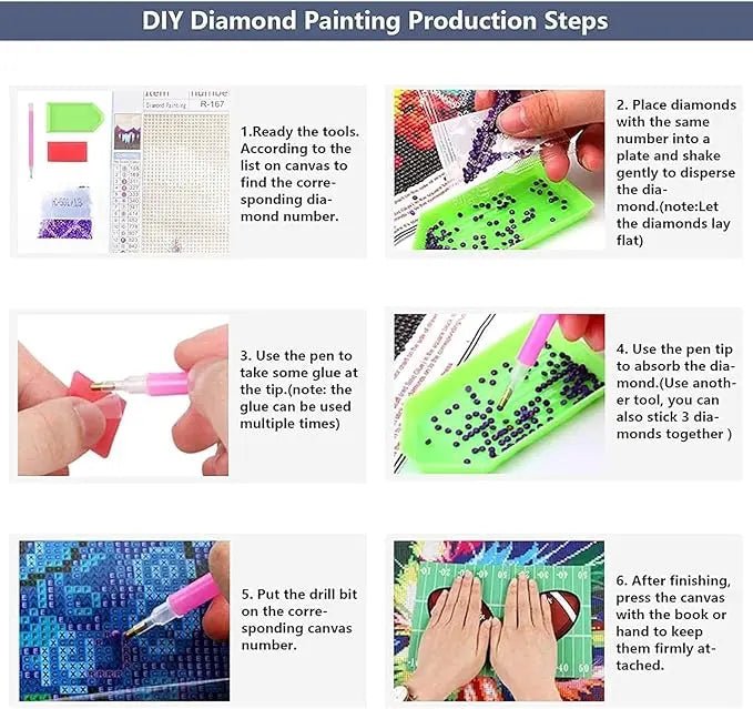 5D Diamond Painting Kit For Home Decoration (Random Designs)