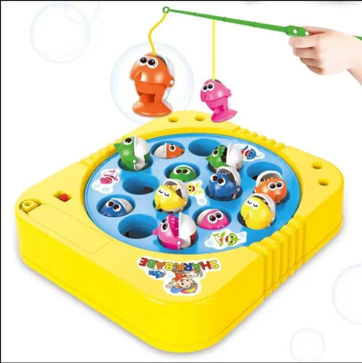 Battery-Operated Rotating Fishing Game Toy for Kids & Toddlers – 15 Fish