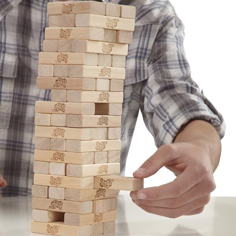 Classic Jenga Wooden Stacking Tower Board Game for Kids & Adults