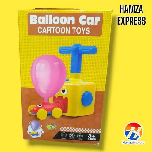 Balloon Powered Pumping Car Toy Set for Toddlers