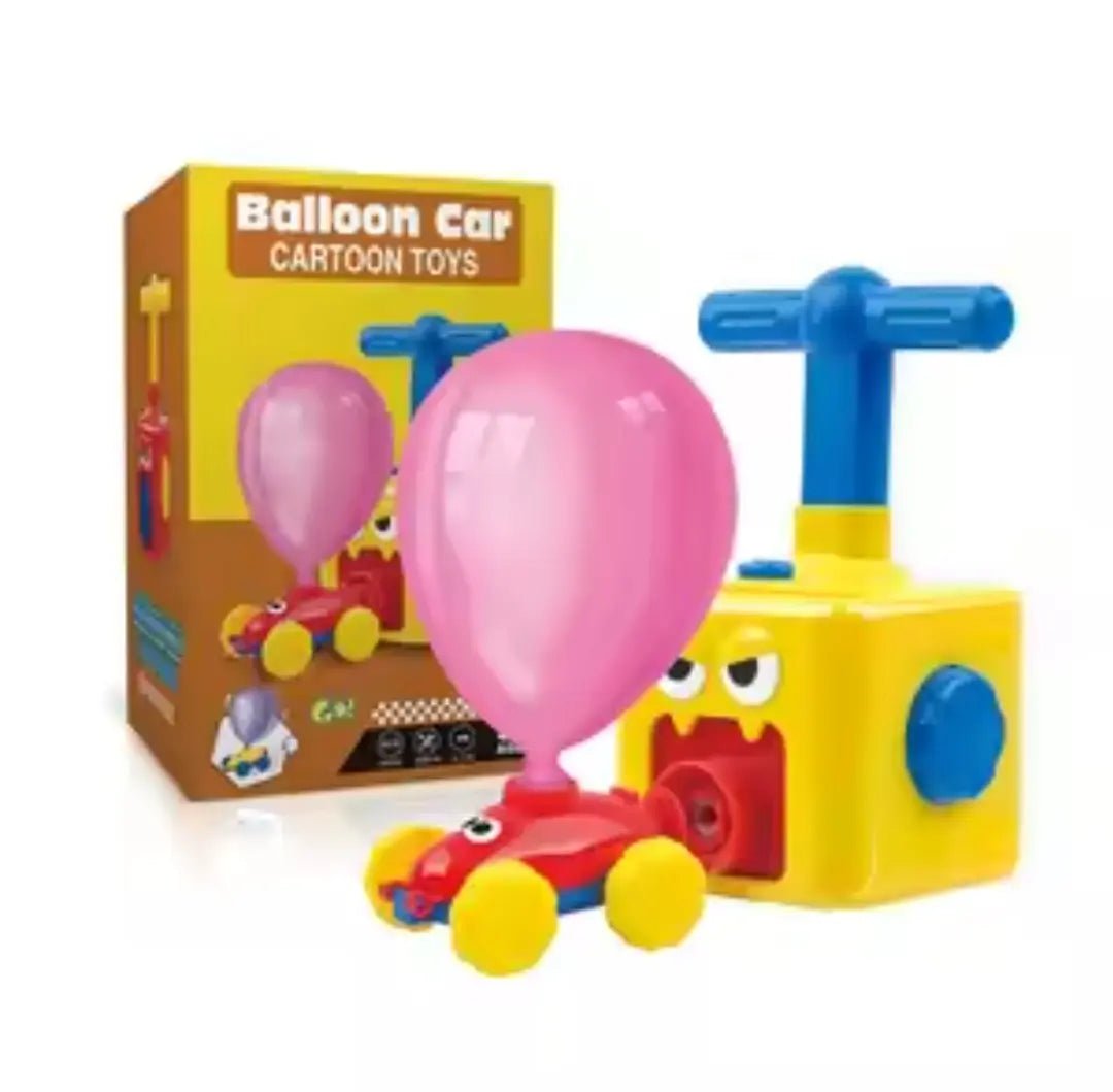 Balloon Powered Pumping Car Toy Set for Toddlers