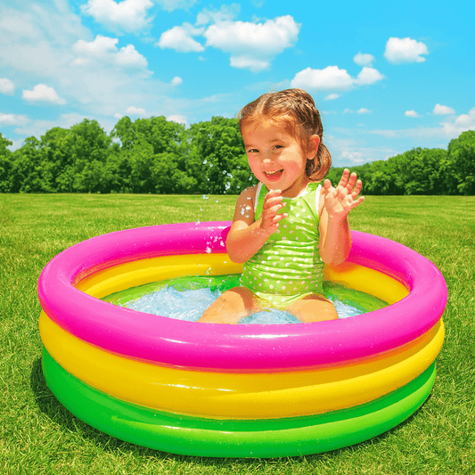 Sunset Glow Rainbow Inflatable Swimming Pool 24" x 8.5"