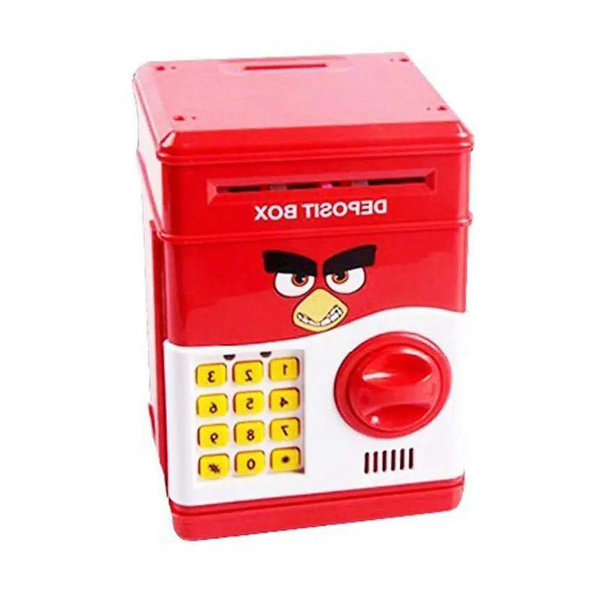 Piggy Bank ATM Password Unlock, Mini ATM Money Saving Box for Kids, Cartoon Safe Bank, Electronic Piggy Bank