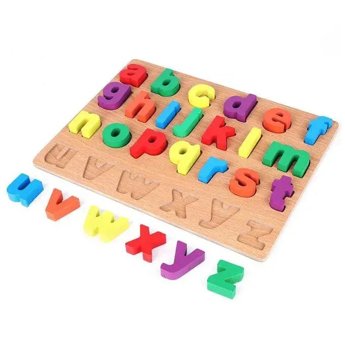 Early Educational wooden Colorful 3D Numbers Shapes and Alphabets