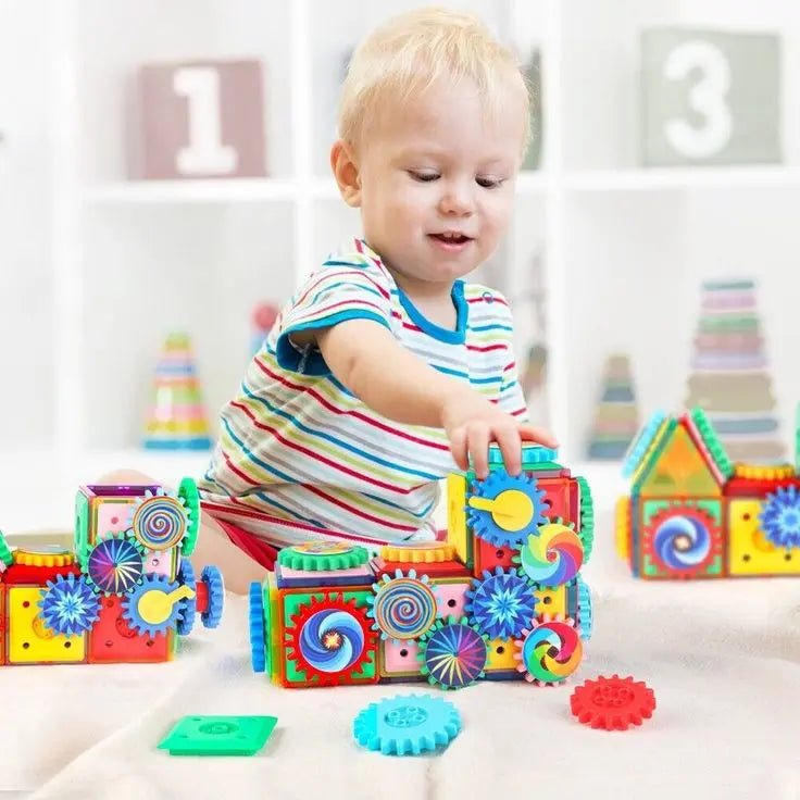Electric Building Block Gear Toy