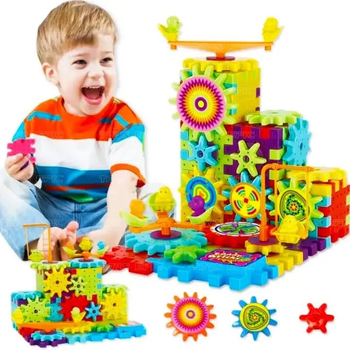 Electric Building Block Gear Toy