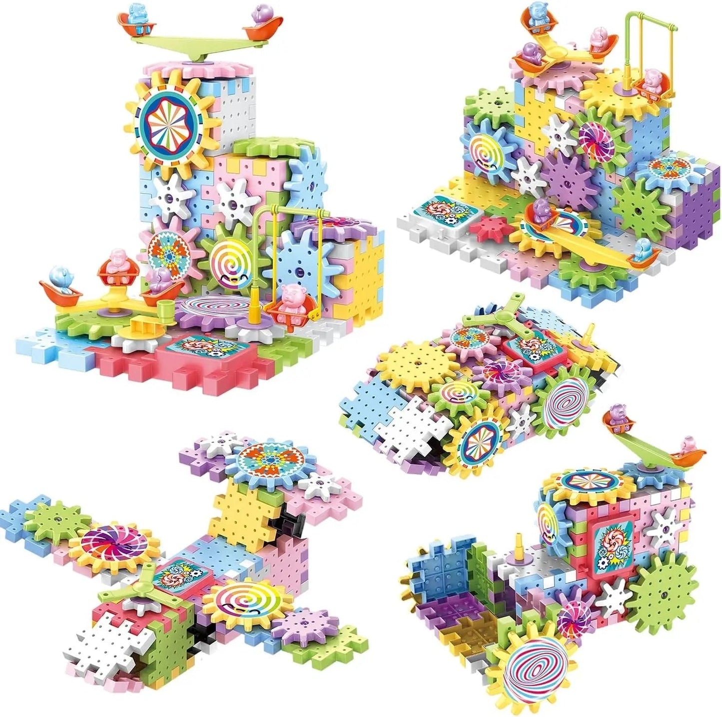 Electric Building Block Gear Toy