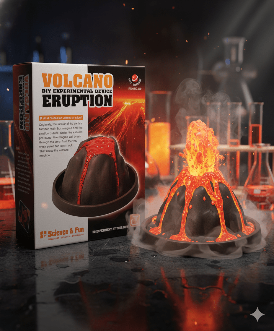 DIY Volcano Eruption Science Kit for Kids