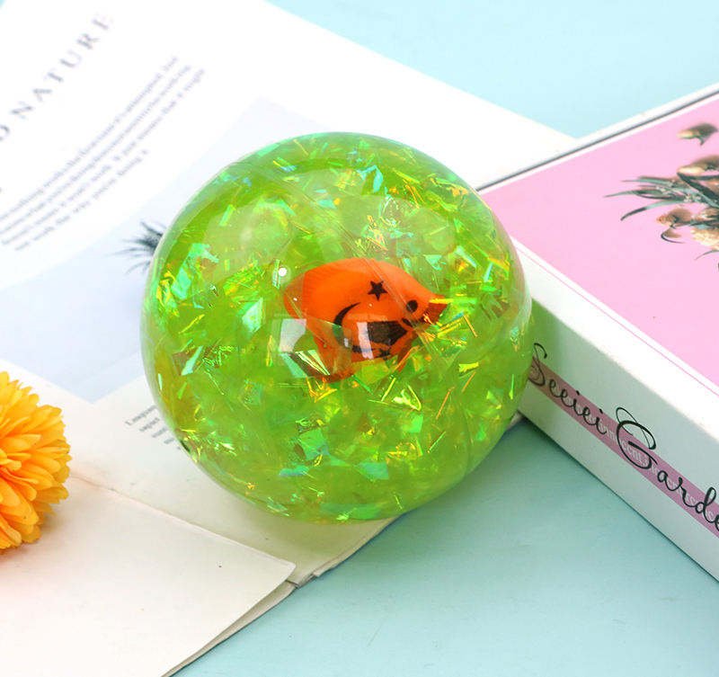 LED Flashing Colorful Rubber Ball For Kids