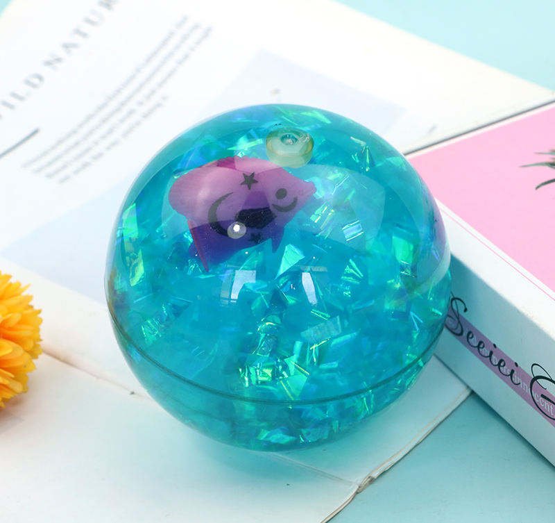 LED Flashing Colorful Rubber Ball For Kids
