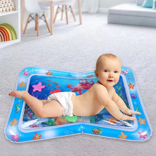 Premium Baby Inflatable Water Tummy Time Mat (Blue)