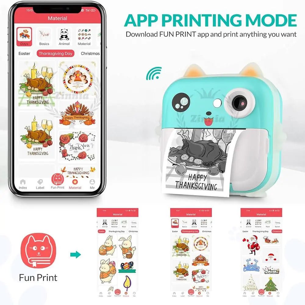 Mini Pocket Instant Camera Printer