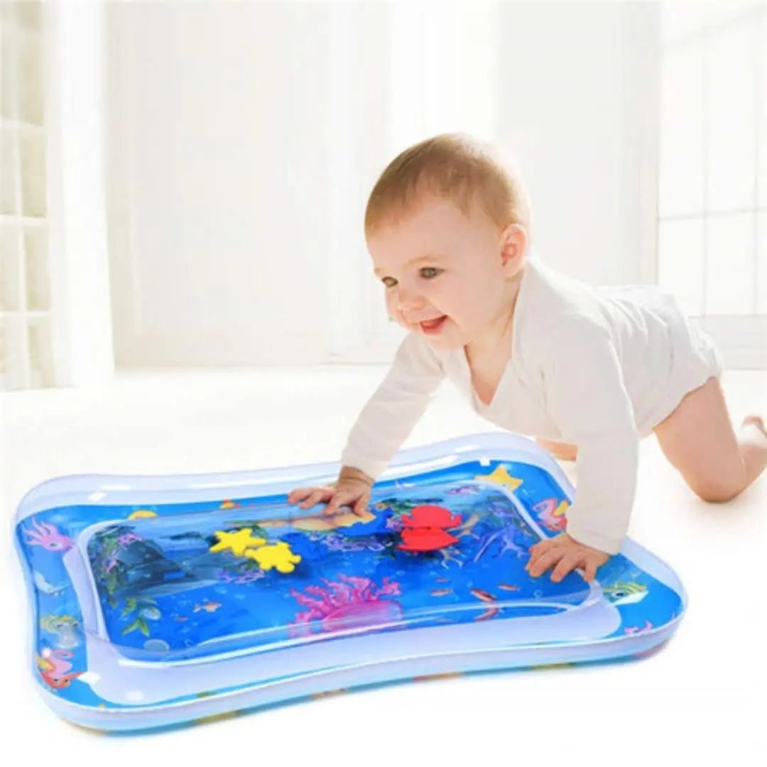 Premium Baby Inflatable Water Tummy Time Mat (Blue)