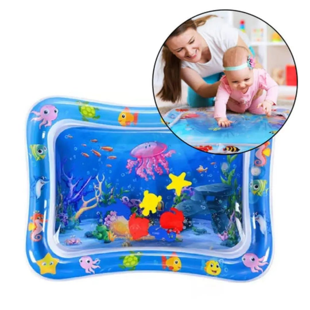 Premium Baby Inflatable Water Tummy Time Mat (Blue)