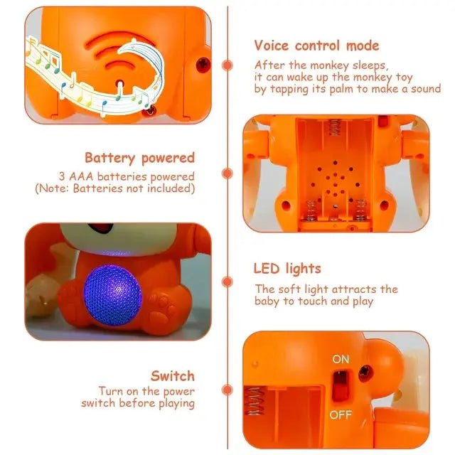 Rolling Banana Monkey Toys with Voice/Touch Sensor ON Dancing Monkey Toy