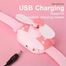Mini Wrist Outdoor Rechargeable Cute Watch Fan