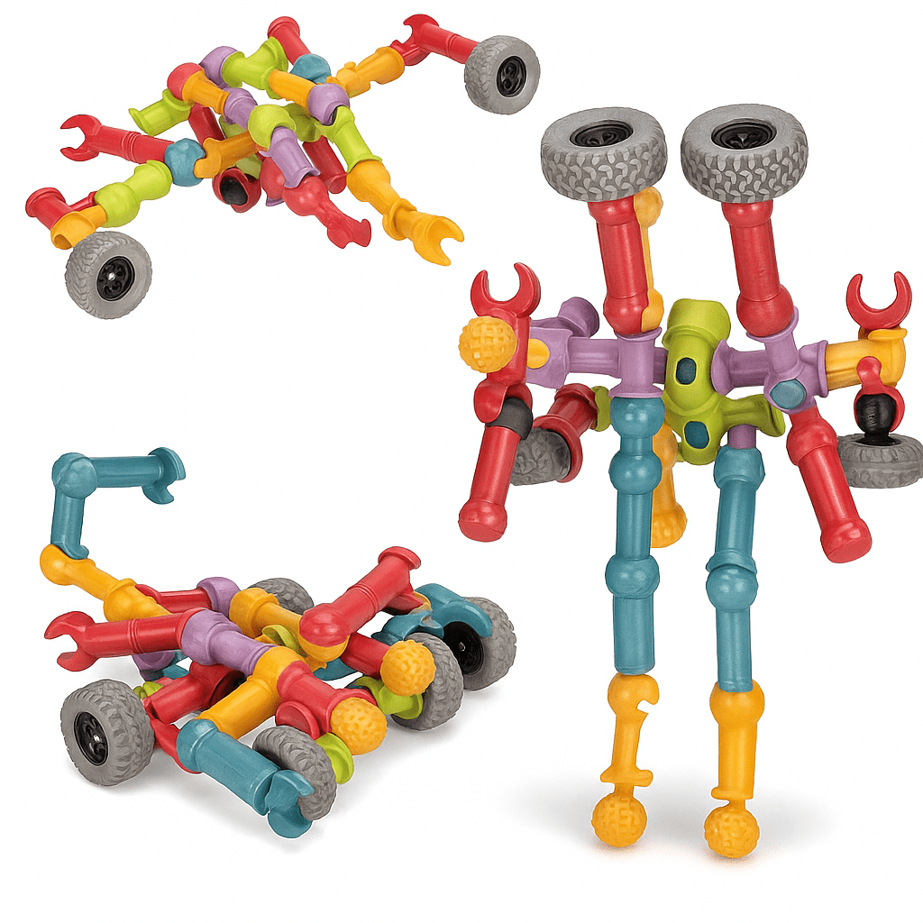 Skeleton Joint Rod Bar Blocks 34 Pcs