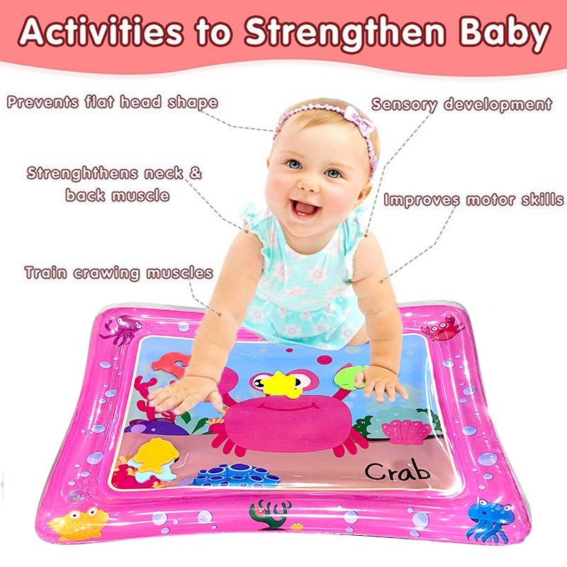 Premium Baby Inflatable Water Tummy Time Mat (Pink)
