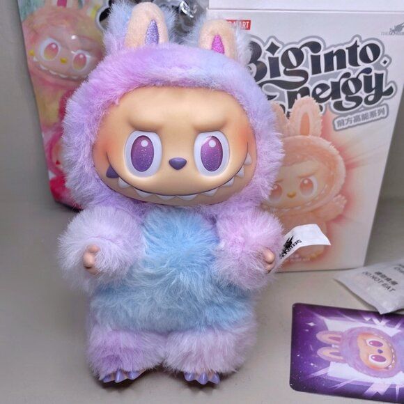 Labubu Big Into Energy Monster Plush Keychain - 1 PC (Purple)