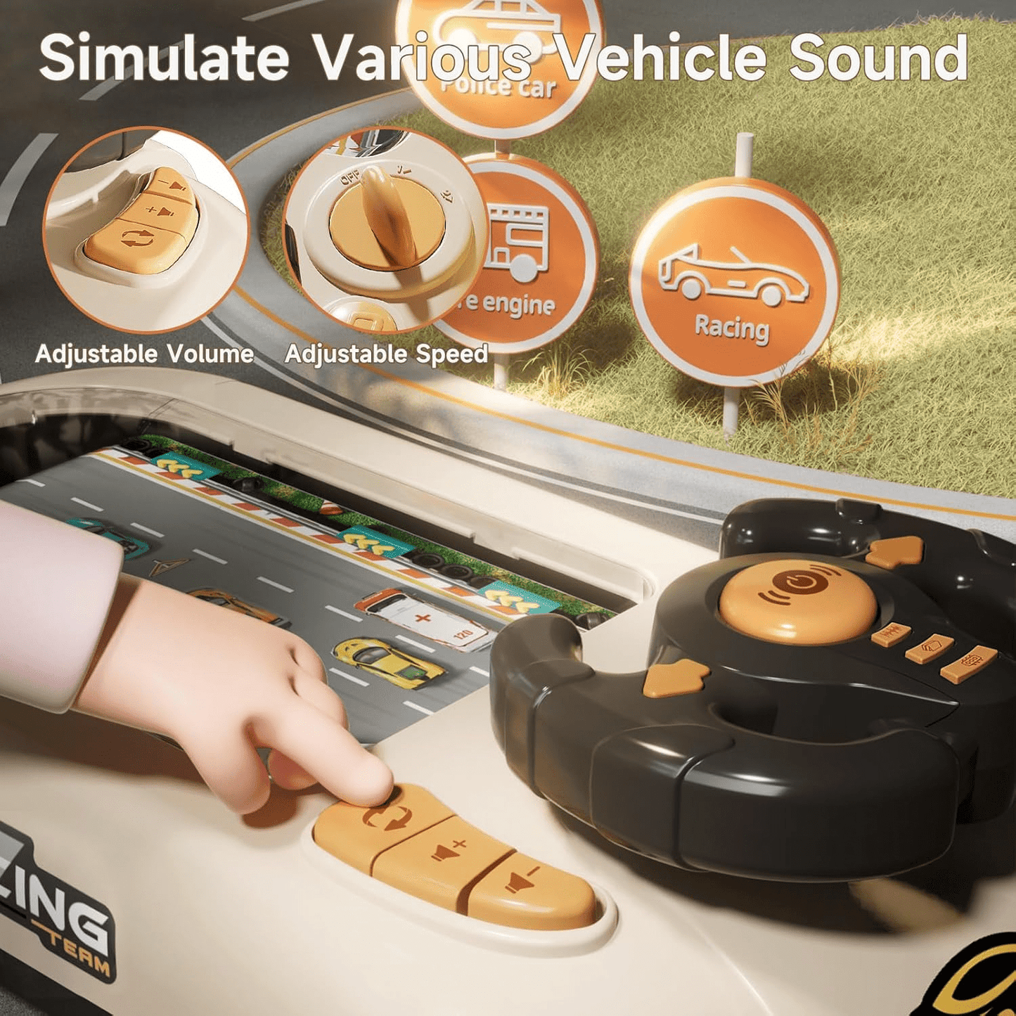 Simulated Driving Car Racing Game For Kids