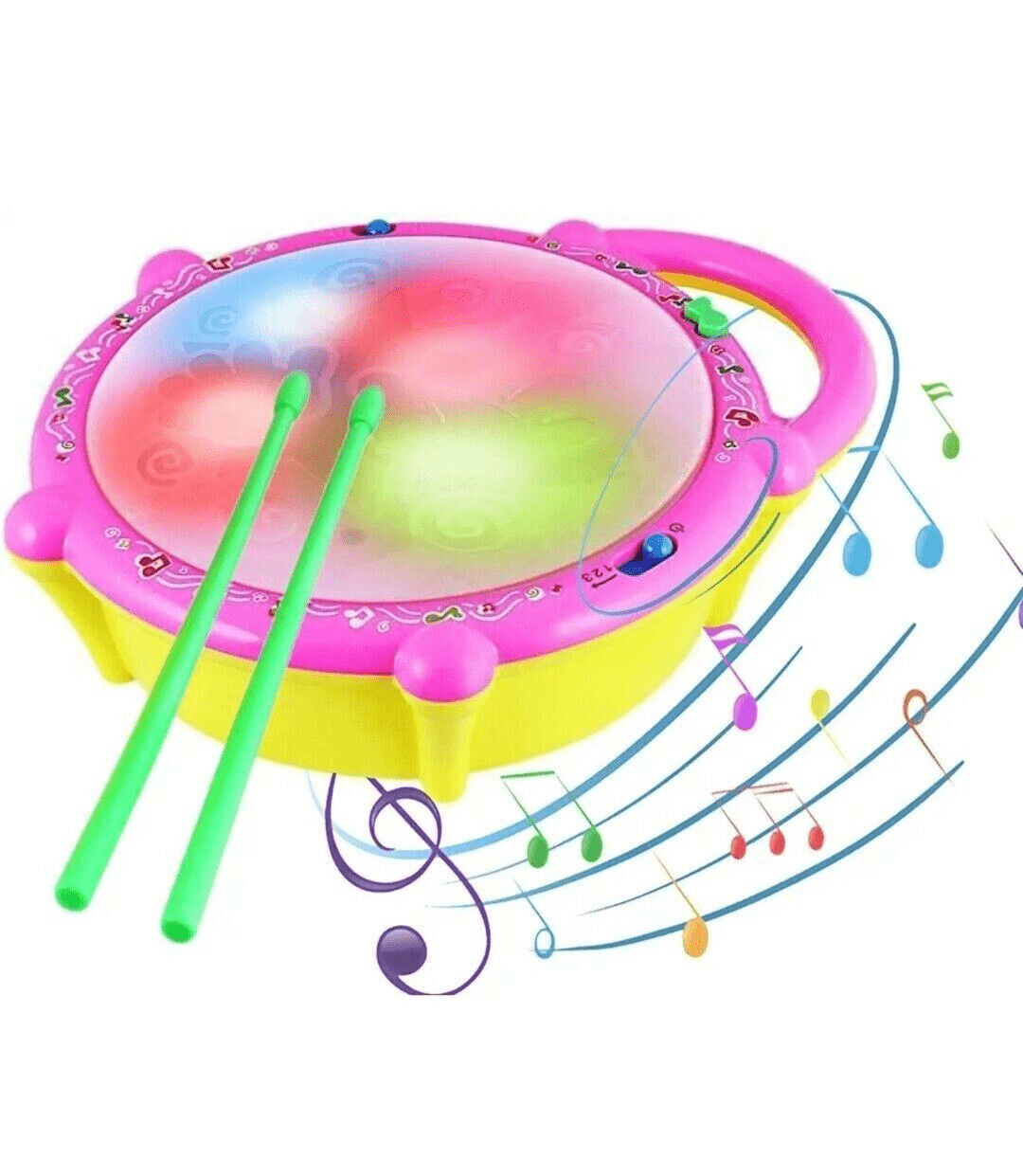 Musical Light Sound Flash Drum with Sticks