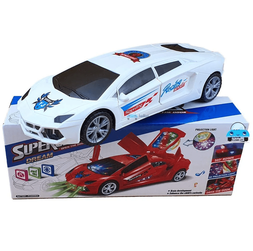 3D Super Car With 360 Degree Rotation For Kids