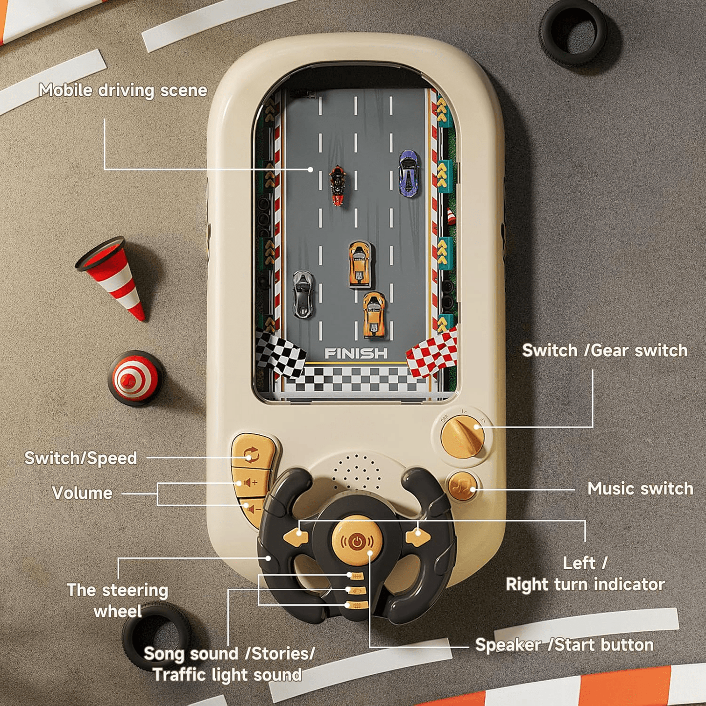 Simulated Driving Car Racing Game For Kids