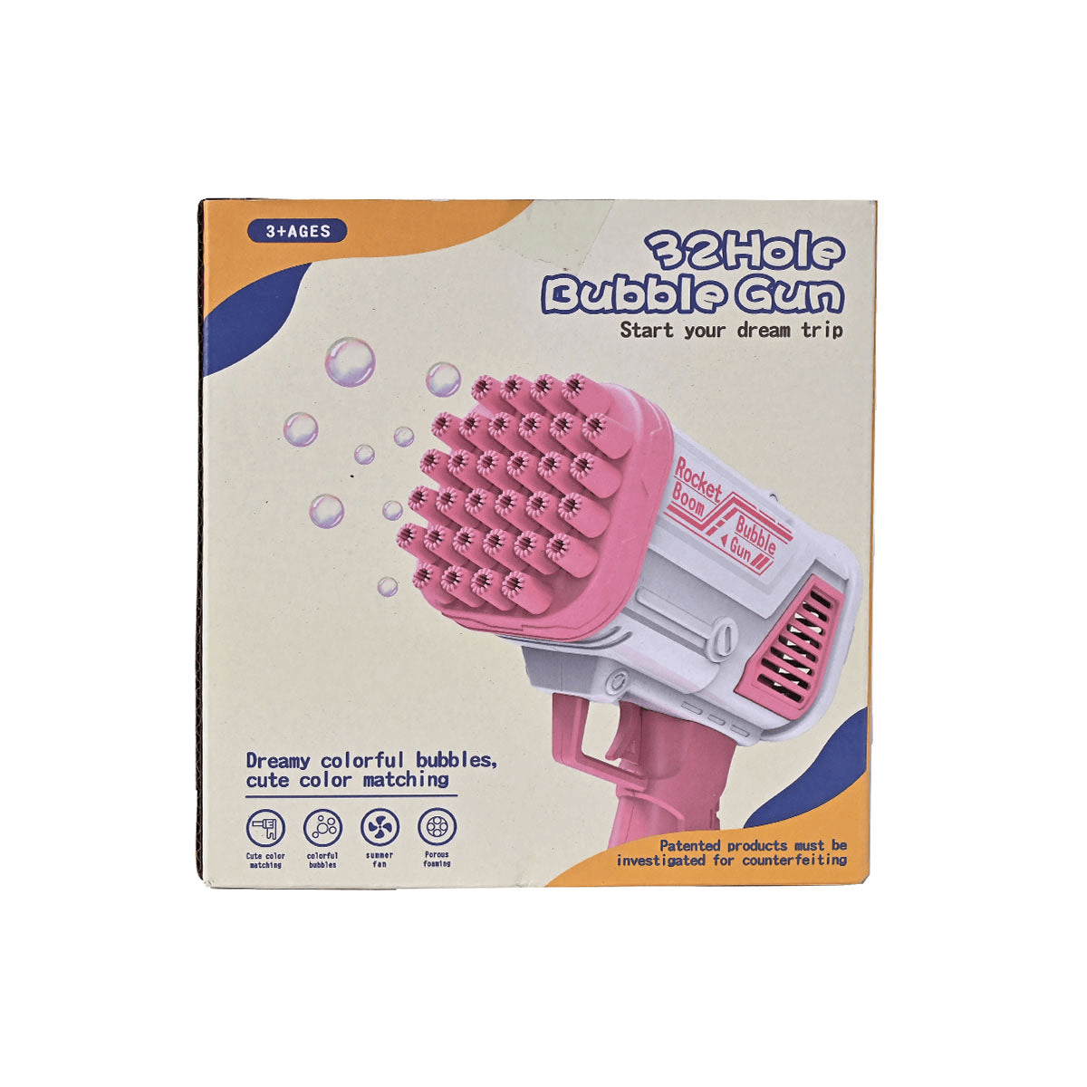 32 Hole Blue Bubble Gun