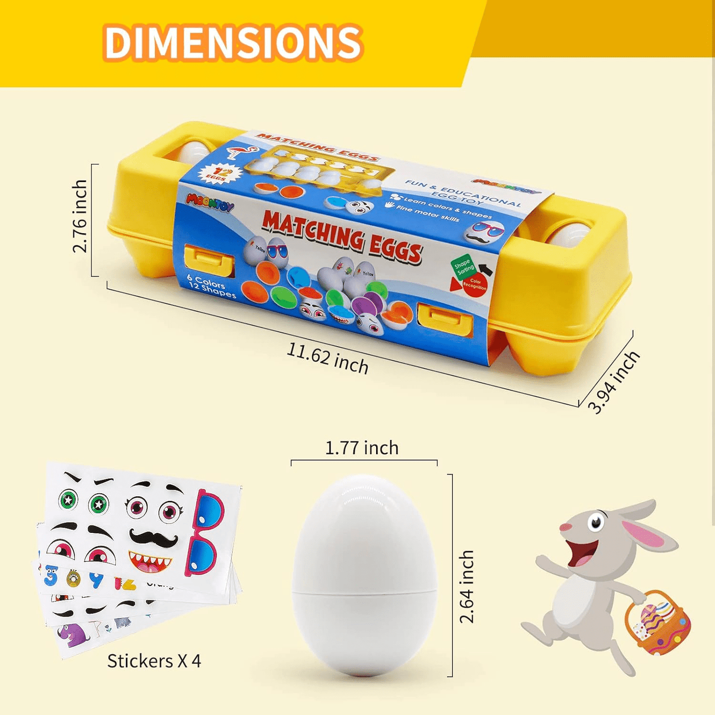 Children's Early Education Multi Shapes Eggs Toy