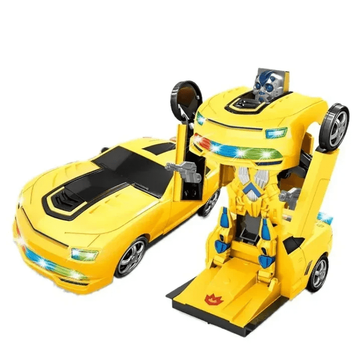 Transformer Robot Car Toy With Lights & Sound For Kids
