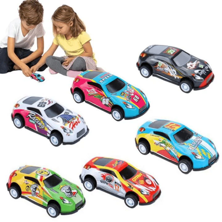 Pull Back Die-Cast Cars Set 6 Pcs