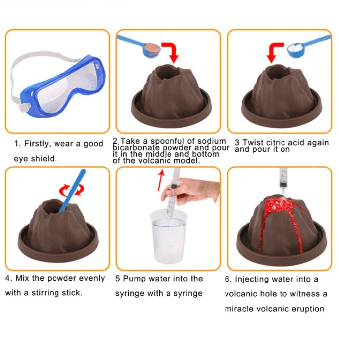 DIY Volcano Eruption Science Kit for Kids