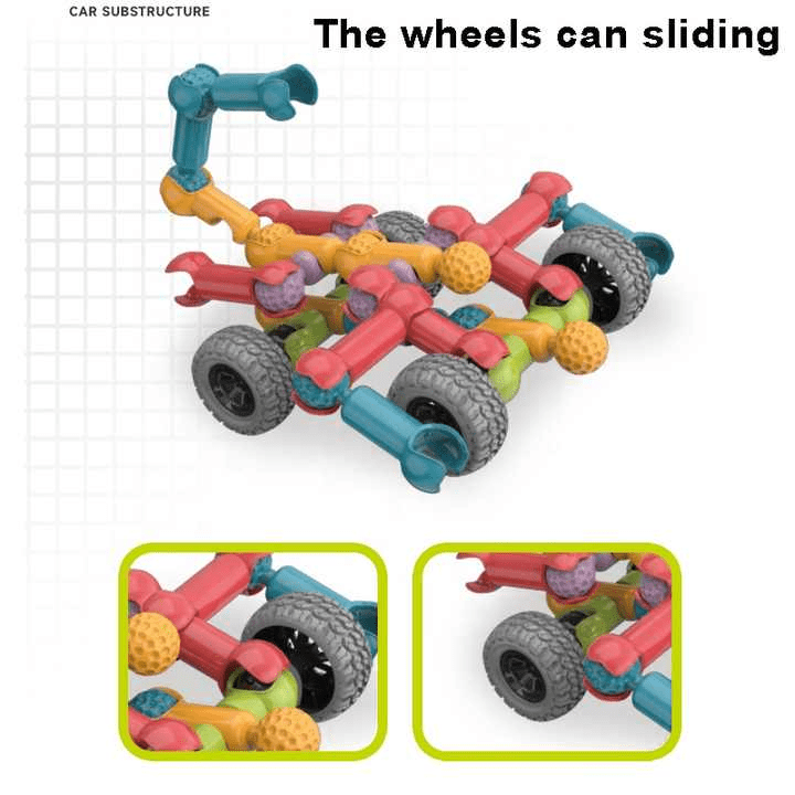 Skeleton Joint Rod Bar Blocks 34 Pcs