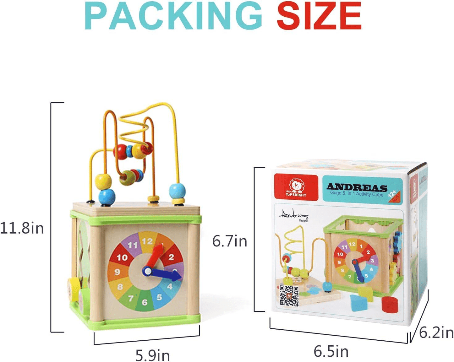 Activity Cube Board for Kids Hand and Eye Coordination