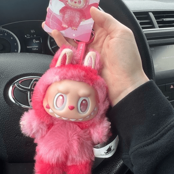 Labubu Big Into Energy Monster Plush Keychain - 1 PC (Red)