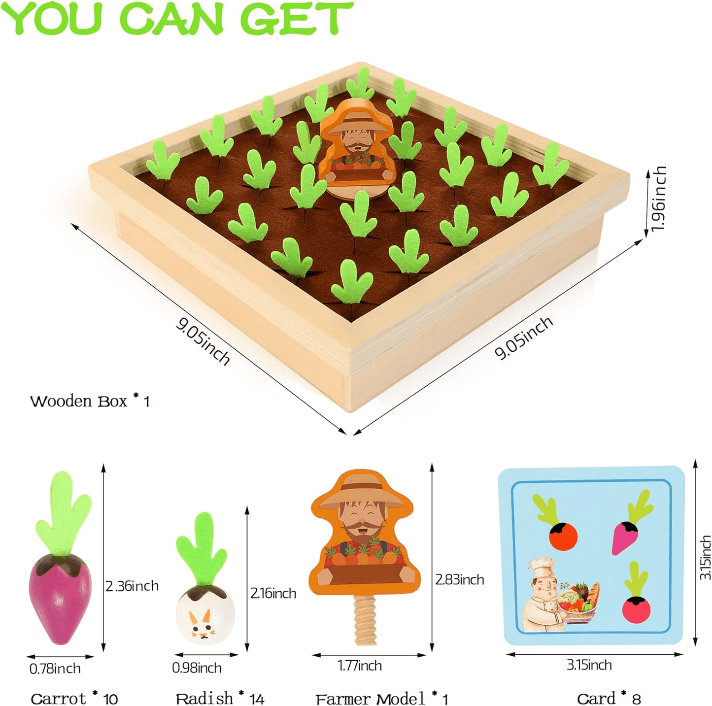 Wooden Carrot Harvest Game