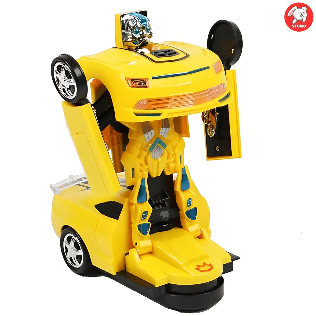 Transformer Robot Car Toy With Lights & Sound For Kids