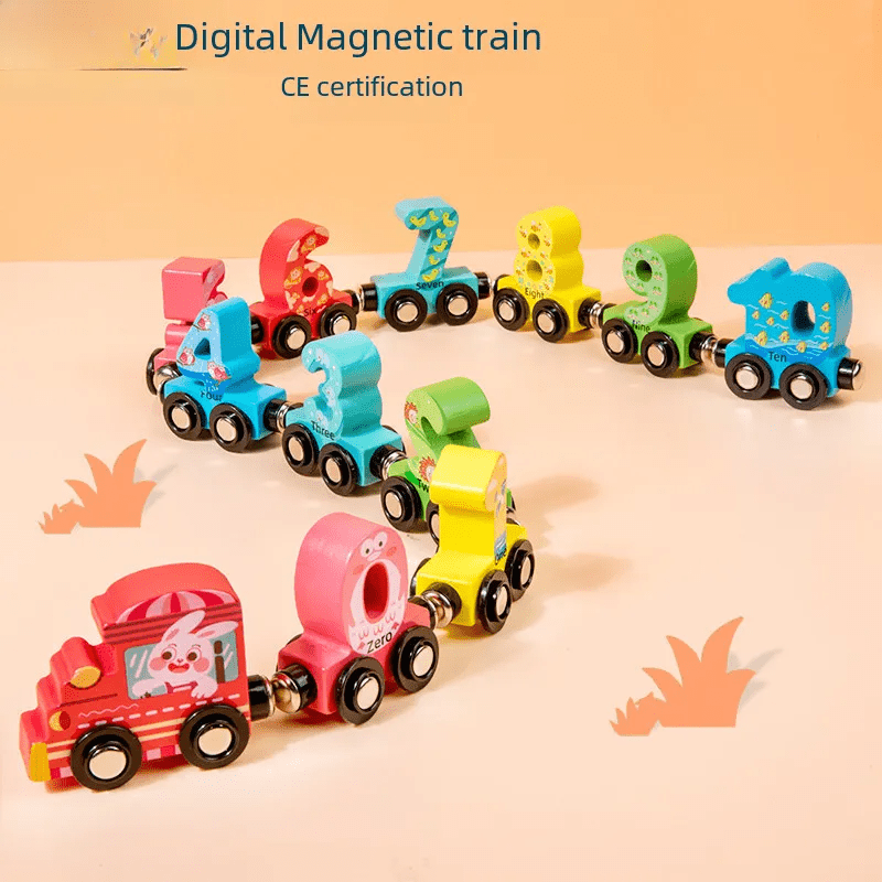 Wooden Digital Number Train Toy Set