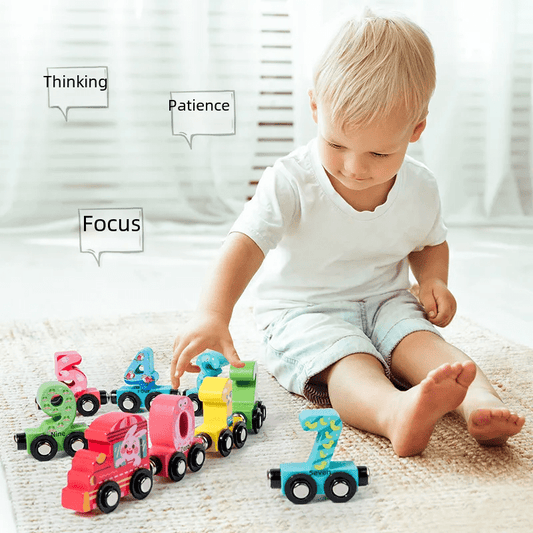 Wooden Digital Number Train Toy Set