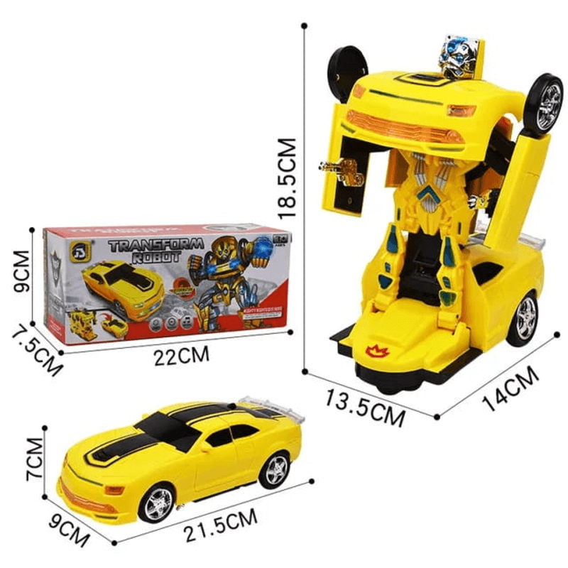 Transformer Robot Car Toy With Lights & Sound For Kids