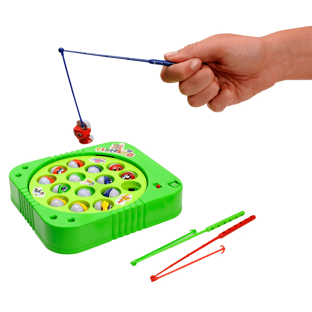 Battery-Operated Rotating Fishing Game Toy for Kids & Toddlers – 15 Fish