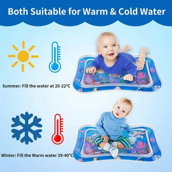 Premium Baby Inflatable Water Tummy Time Mat (Blue)